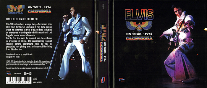 Elvis On Tour - 1974 California - Memphis Recording Service (MRS) - Elvis Presley CD