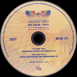 Elvis On Tour - 1974 California - Memphis Recording Service (MRS) - Elvis Presley CD