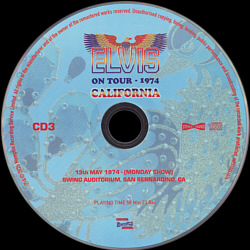 Elvis On Tour - 1974 California - Memphis Recording Service (MRS) - Elvis Presley CD