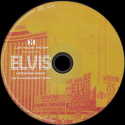 Las Vegas International Presents Elvis - Opening Night 1972 - Memphis Recording Service (MRS) - Elvis Presley CD