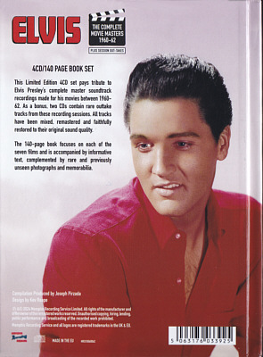 The Complete Movie Masters 1960 - 1962 - Memphis Recording Service (MRS) - Elvis Presley CD