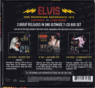 The Showroom Experience 1973 - Memphis Recording Service (MRS) - Elvis Presley CD