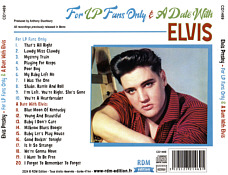 For LP Fans Only & A Date With Elvis - RDM Edition 2024 France CD1469 - Elvis Presley CD