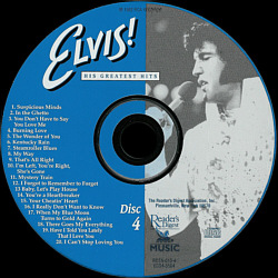 Elvis His Greatest Hits - Reader's Digest USA 1999 -  RD7A-010 - Elvis Presley CD