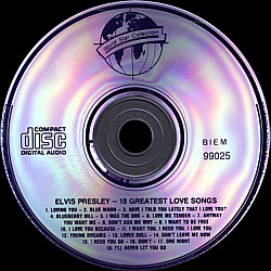 18 Greatest Love Songs (France)- Elvis Presley Various CDs