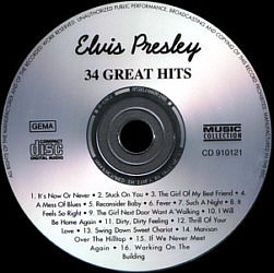 34 Great Hits - Elvis Presley Various CDs
