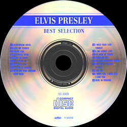 Elvis Presley Best Selection (Echo Industry Co., Ltd. VC-3005) Japan 1989 - Elvis Presley Various CDs