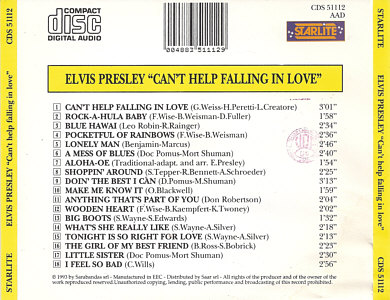 Can't Help Falling In Love - Elvis Presley Various CDs