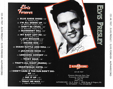 Elvis Forever - AlphaRecord CD AR 7027 - Elvis Presley Various CDs