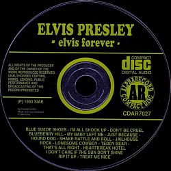 Elvis Forever - AlphaRecord CD AR 7027 - Elvis Presley Various CDs