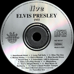 Elvis Live, 1955 (Legend WZ 90147) - Elvis Presley Various CDs