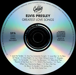 Greatest Love Songs - Elvis Presley Various CDs