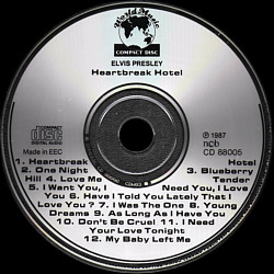 Heartbreak Hotel (World Music CD 88005 - Denmark 1987)- Elvis Presley Various CDs