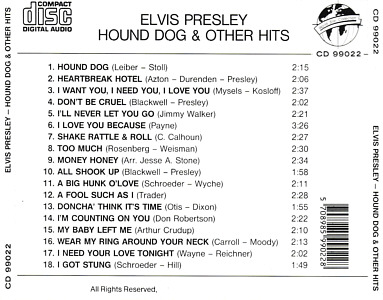 Hound Dog & Other Hits - Elvis Presley Various CDs