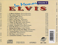 In Memory Elvis 4 CD Box - Elvis Presley Various CDs