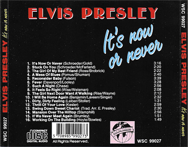 It's Now Or Never (Denmark 1992) - Elvis Presley Various CDs