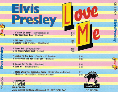 Love Me (World Music CD 88004 / CeDe International CD 66104) - Elvis Presley Various CDs