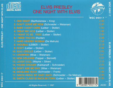 One Night With Elvis (WSC) - Elvis Presley Various CDs