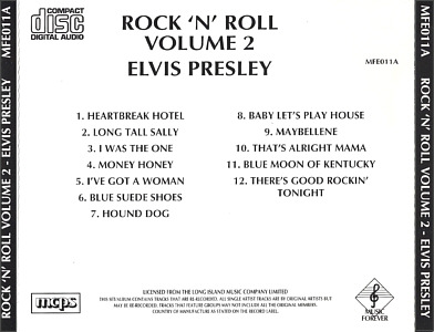 Rock 'N' Roll Volume 2 (Music Forever) - Elvis Presley Various CDs