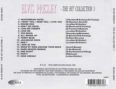 The Hit Collection 1 (Scana) - Elvis Presley Various CDs