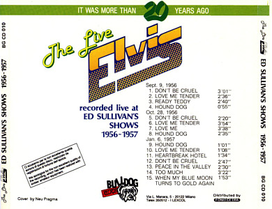 The Live Elvis (Bulldog) - Elvis Presley Various CDs