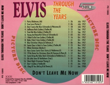 Through The Years Vol. 5 Picture Disc - Elvis Presley Various CDs