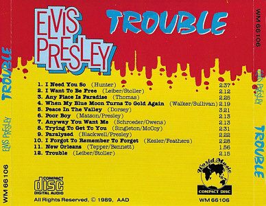 Trouble (CeDE International) - Elvis Presley Various CDs