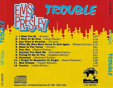 Trouble (World Music / CeDe International) - Elvis Presley Various CDs