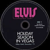 Holiday Season In Vegas - Elvis Presley CD FTD Label