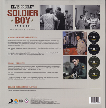 Soldier Boy - Elvis Presley CD Info FTD Label