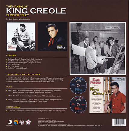 The Making Of King Creole - Elvis Presley CD Info FTD Label