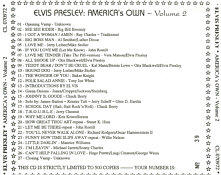 America's Own Volume 2 - Elvis Presley Bootleg CD