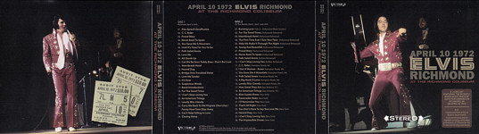 April 10 1972 Richmond - At The Richmond Coliseum - Elvis Presley Bootleg CD