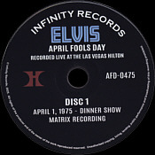 April Fools Day (Infinity)  - Elvis Presley Bootleg CD