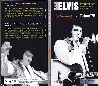 Burning In Tahoe '76 - Elvis Presley Bootleg CD