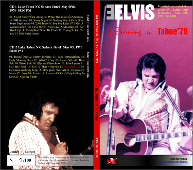 Burning In Tahoe '76 - Elvis Presley Bootleg CD