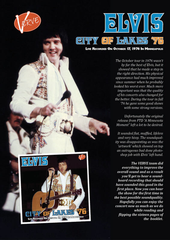 City Of Lakes '76 - Elvis Presley Bootleg CD
