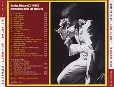 Closing Night - February 1970 - Elvis Presley Bootleg CD