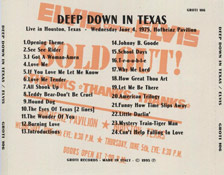 Deep Down In Texas - Elvis Presley Bootleg CD