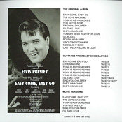 Easy Come , Easy Go (and other film hits) - Elvis Presley Bootleg CD