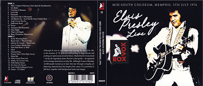 Elvis Presley Live, Mid-South Coliseum, Memphis, 1976 - Elvis Presley Bootleg CD