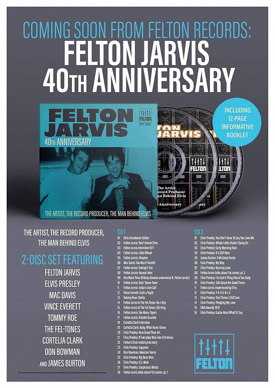 Felton Jarvis 40th Anniversary - Elvis Presley Bootleg CD