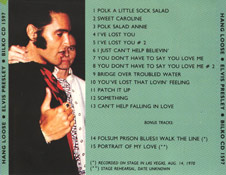 Hang Loose - Elvis Presley Bootleg CD