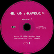 Hilton Showroom Vol. 6 - Elvis Presley Bootleg CD