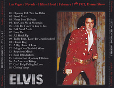 Hilton Showroom Vol. 7 - Elvis Presley Bootleg CD
