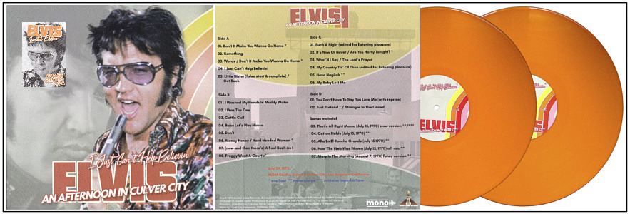 I Just Can't Help Believin' - An Afternoon In Culver City (Golden Globe LP/CD) - Elvis Presley Bootleg CD