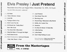 Just Pretend - Elvis Presley Bootleg CD