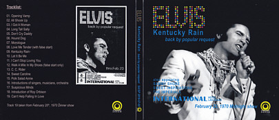 Kentucky Rain - Elvis Presley Bootleg CD