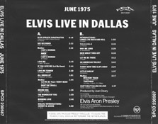Live In Dallas - Elvis Presley Bootleg CD