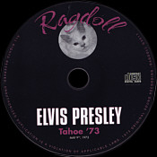 Live In Lake Tahoe - Tahoe '73 - Elvis Presley Bootleg CD